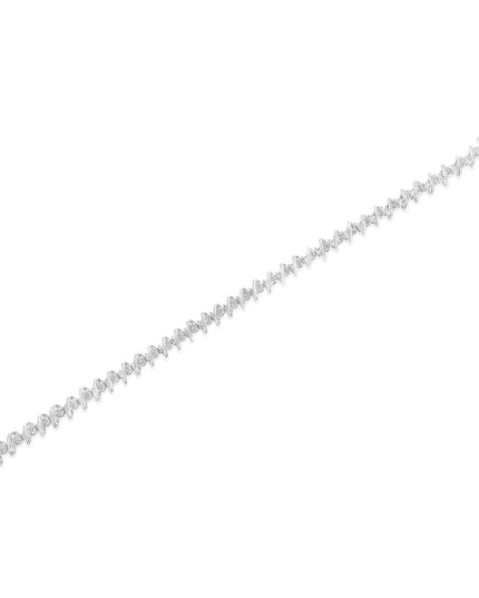 .925 Sterling Silver 1/2 Cttw Diamond Miracle-Set 7" Tennis Bracelet (I-J Color, I3 Clarity)