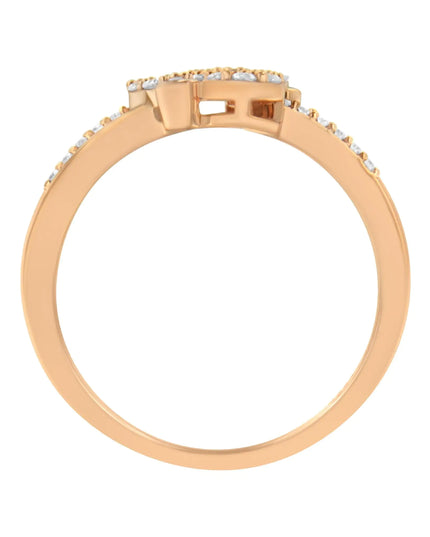 .925 Sterling Silver 1/2 Cttw Diamond Scatter Composite Bypass Ring (I-J Color, I1-I2 Clarity)