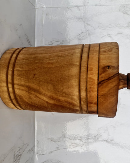 Olive Wood Spice Jar Salt Keeper w/Lid