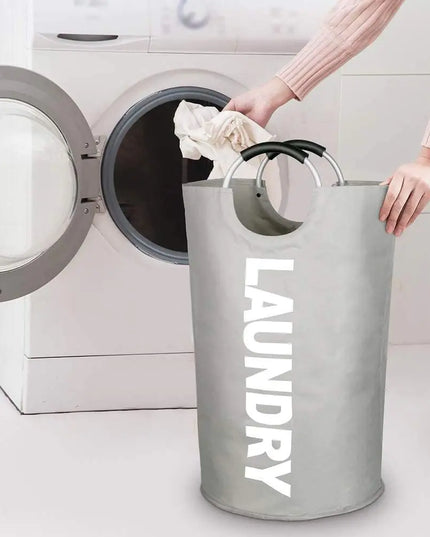Fabric Heavy Duty Laundry Basket With Aluminum handle