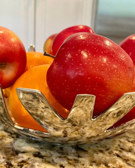 Silver Decorative Modernist Fruit / Bread Tray
