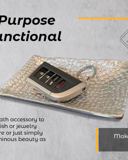 Aluminum Decorative Multi-Purpose Soap Dish / Jewelry Bowl