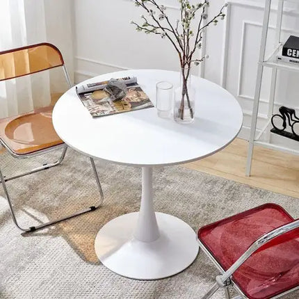 White Metal Round Table