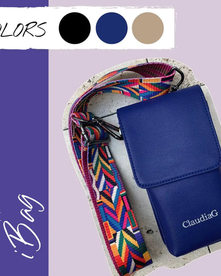 ibag Leather Cross Body-Sapphire