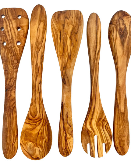 Olive Wood Kitchen Servers Set -5 pcs