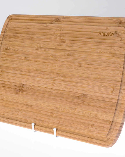 Wood Cutting Board XL 18"x12" Butcher Block With Juice Groove, Serving Tray - Wooden Chopping