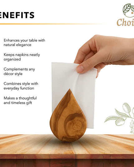 Olive Wood Napkin Holder