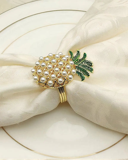 Pineapple Napkin Ring Set of 6