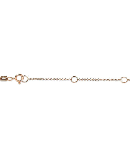 10K Rose Gold 1/5 Carat Round Brilliant-Cut Diamond Modern Bezel-Set Solitaire 16"-18" Pendant Necklace (H-I Color, SI2-I1 Clarity)