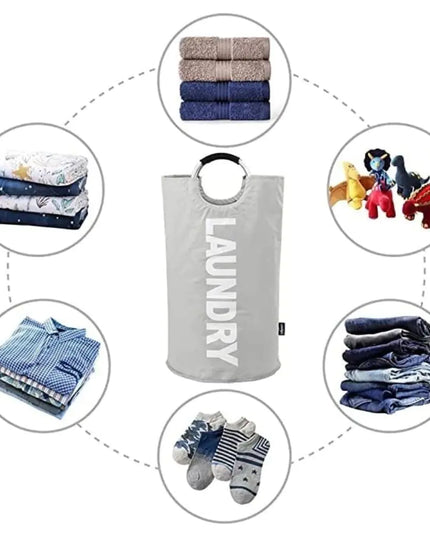 Fabric Heavy Duty Laundry Basket With Aluminum handle