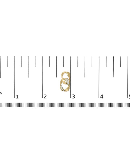 14K Yellow Gold Plated .925 Sterling Silver Open Link 1/5 Cttw Diamond Drop Earrings (H-I Color, I1-I2 Clarity)