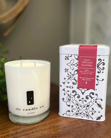 Vintage Flannel - Amber Vanilla and Pear Soy Candle
