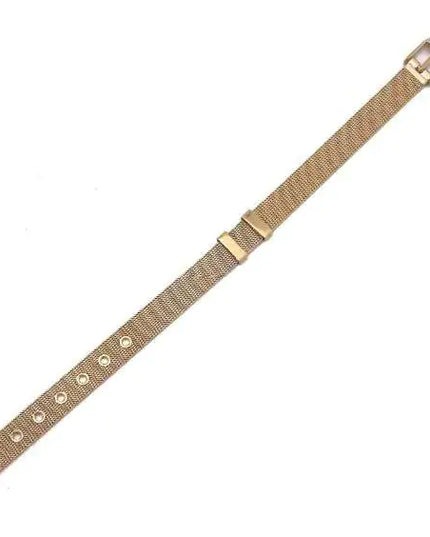 Stainless Steel Slider Bracelet -Gold