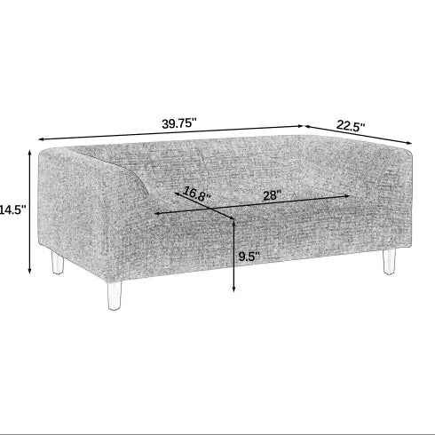 Modern Rectangular Pet Sofa with Arms Suitable For Medium And Large Dogs