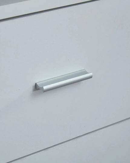 Grey Walk-In Closet Organizer System – 4 Drawers, Shelves, Hanging Rod with Metal Handles, 31.5"W × 15.7"D × 70.8"H