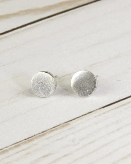 Sterling Silver Button Earrings