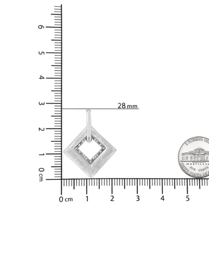 .925 Sterling Silver Pave-Set Diamond Accent Kite Shape 18" Pendant Necklace (I-J Color, I1-I2 Clarity)