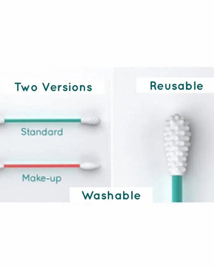 Reusable Silicone Cotton Swab -2 Pack