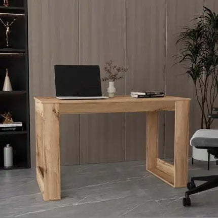 Rectangle Computer Desk Smokey Oak
