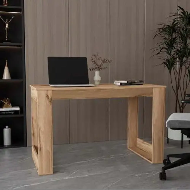 Rectangle Computer Desk Smokey Oak