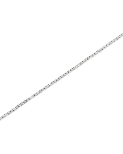.925 Sterling Silver 1.0 Cttw Miracle-Set Diamond Round Faceted Bezel Tennis Bracelet (I-J Color, I3 Clarity)