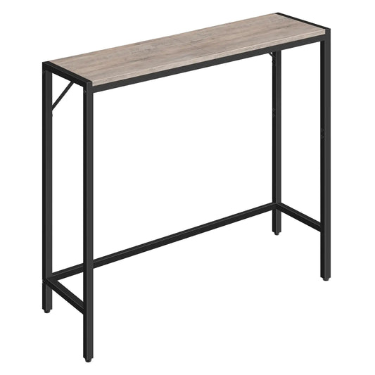 Narrow Console Table 30.1" – Slim Sofa Side Table for Hallway, Living Room, Foyer in Greige & Black (Model CTHG7601)