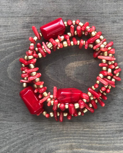 Coral Trio Bracelet Set