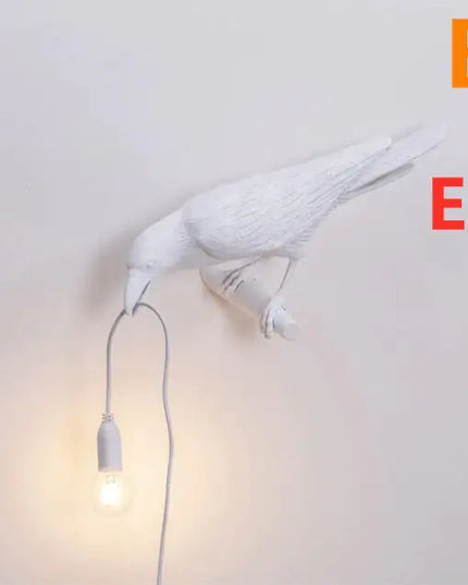 Resin Bird Wall Lamp Decoration