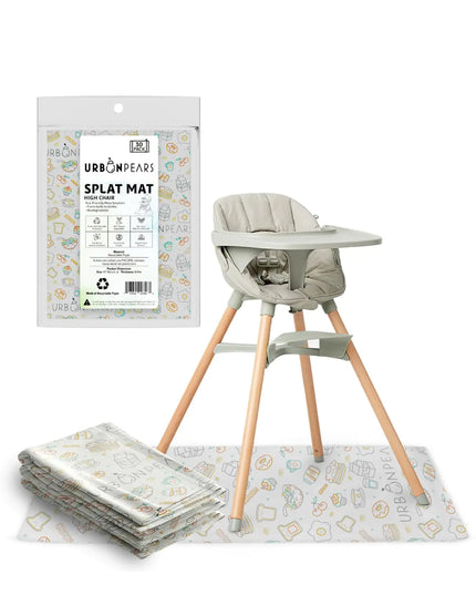 Disposable Splat Mats (30-Pack) – Eco-Friendly, Compostable Under-Highchair Mats for Baby-Led Weaning (47" x 40")