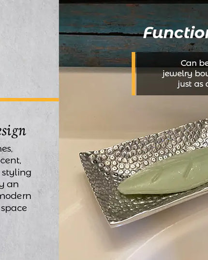 Aluminum Decorative Multi-Purpose Soap Dish / Jewelry Bowl