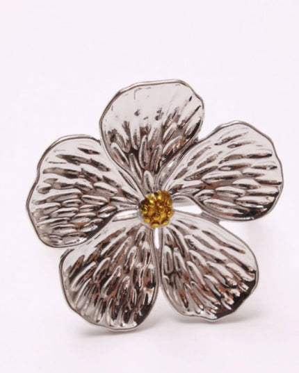5 Leaf Flower Napkin Ring Set of 6