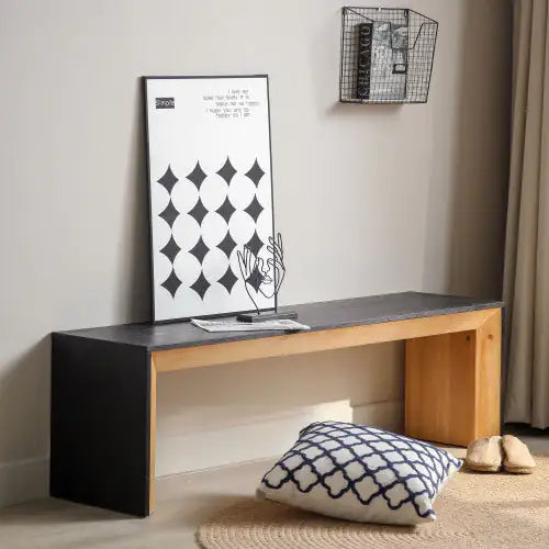 Modern Multi-Colored Wooden Bench – Dining Room, Bedroom, or Hallway Furniture