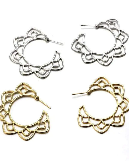 Flora -Silver Earrings