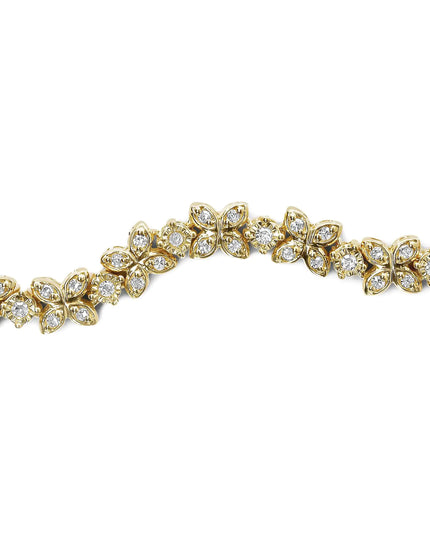.925 Sterling Silver 1/4 Cttw Diamond Marquise Shaped Link 4"-10" Adjustable Bolo Bracelet (I-J Color, I1-I2 Clarity)