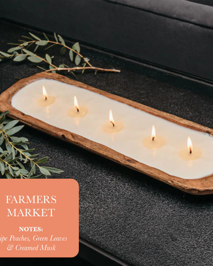 5-Wick Dough Bowl Soy Candle - Farmer's Market
