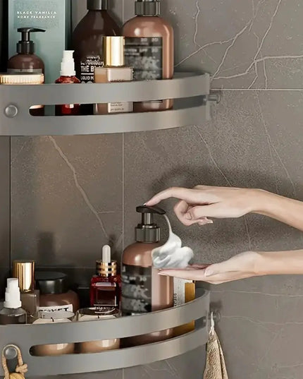 2-Tier Space-Saving Corner Shower Caddy Organizer