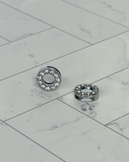 Pavé Letters -Silver Charms