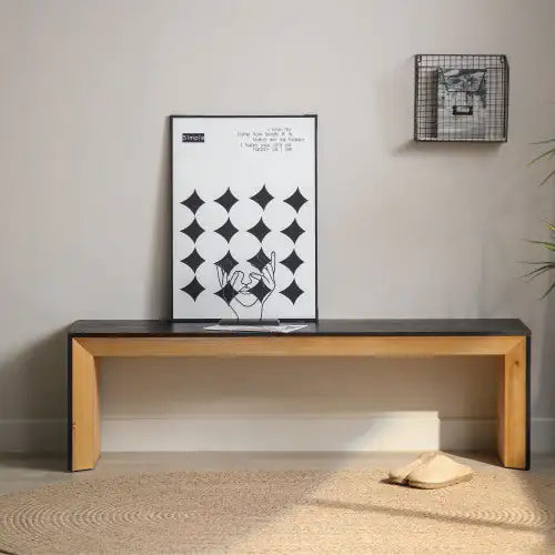 Modern Multi-Colored Wooden Bench – Dining Room, Bedroom, or Hallway Furniture