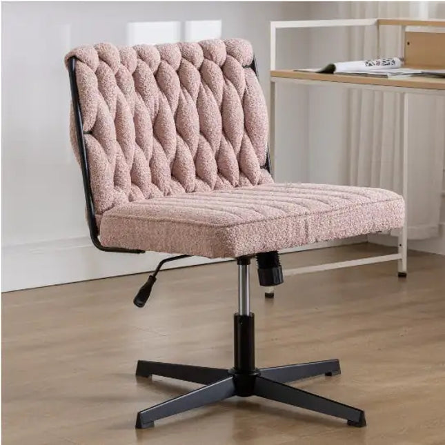 Armless Desk Chair, No Wheels