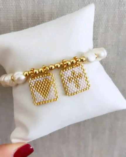 Sacred Freshwater Pearl Scapular Bracelet
