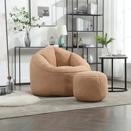 Bean Bag Sofa Chair, High Pressure Foam, Padded Padding, Compressed, Footrest