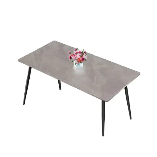 63\" Sintered Stone Dining Table, Golden White