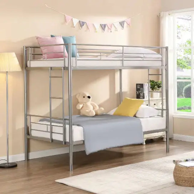 Metal Bunk Bed Black