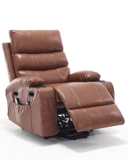 Electric Lift Recliner Sofa, 21\" Seat, Large, Vibration Massage, Wood Heating, Remote