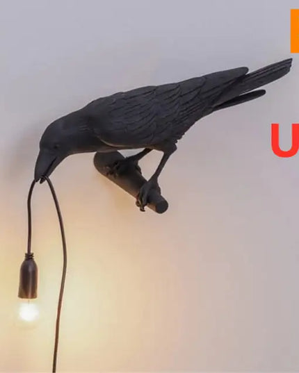 Resin Bird Wall Lamp Decoration