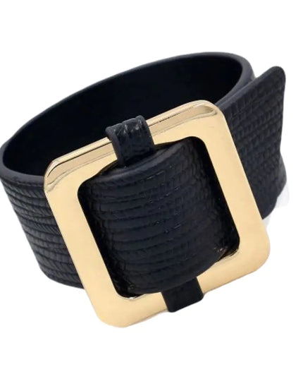 Square-Lock Bracelet -Black