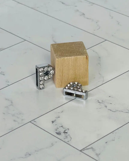 Pavé Letters -Silver Charms