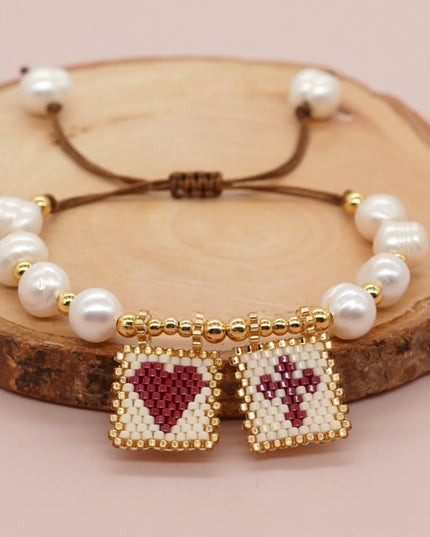 Sacred Freshwater Pearl Scapular Bracelet