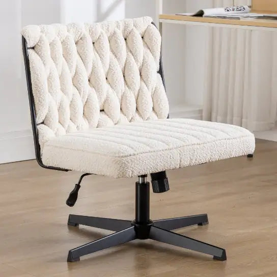 Armless Desk Chair, No Wheels