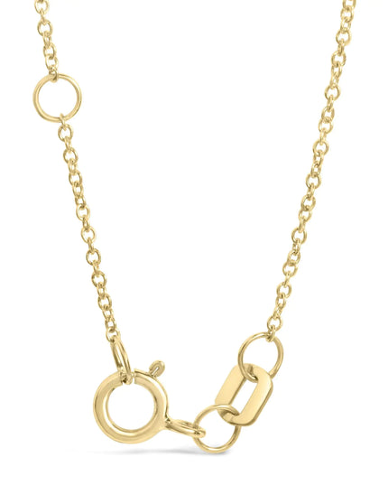 10K Yellow Gold 1/10 Cttw Diamond Paperclip Charm Adjustable Link Bracelet  (J-J Color, I1-I2 Clarity) - 7.25 Inch